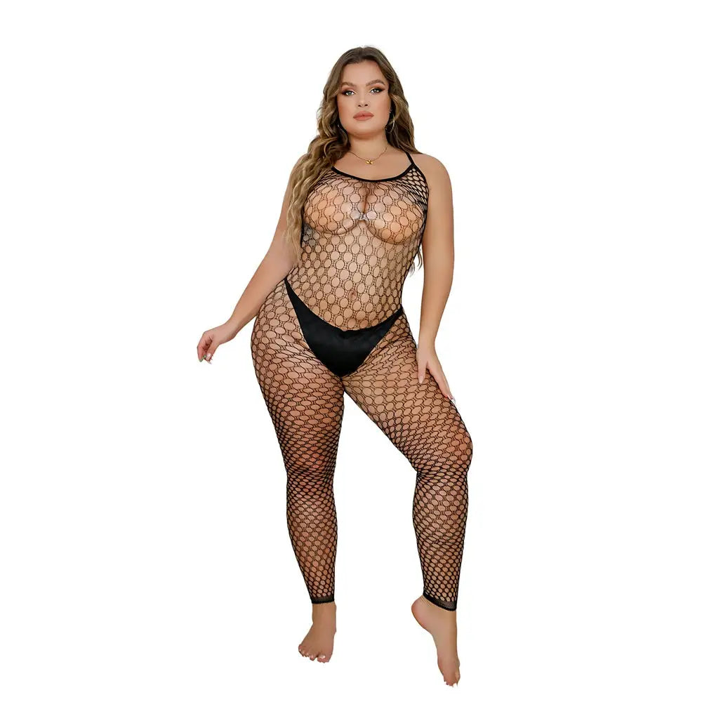 Lace by Lj Plus Size Footless Crochet Bodystocking - Save 15% - Sale United Kingdom Stoke-on-trent
