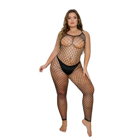Lace by Lj Plus Size Footless Crochet Bodystocking - Save 15% - Sale United Kingdom Stoke-on-trent