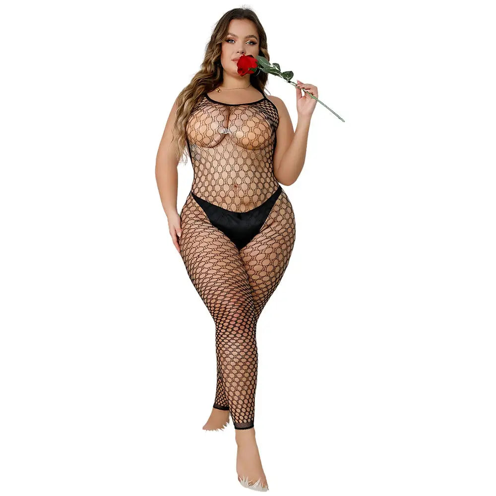 Lace by Lj Plus Size Footless Crochet Bodystocking - Save 15% - Sale United Kingdom Stoke-on-trent