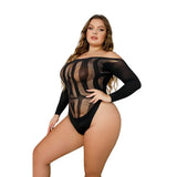 Lace by Lj Plus Size Long Sleeved Cut out Back Bodysuit - Save 15% - Sale United Kingdom Stoke-on-trent