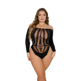 Lace by Lj Plus Size Long Sleeved Cut out Back Bodysuit - Save 15% - Sale United Kingdom Stoke-on-trent