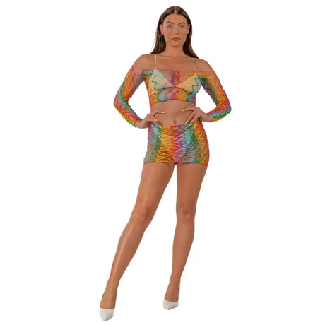 Lace by Lj Rainbow Crop Top and Skirt Set - Save 15% - Sale United Kingdom Stoke-on-trent