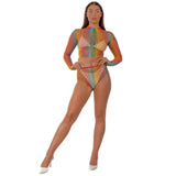 Lace by Lj Rainbow Fence Net Crop Top and Bottoms - Save 15% - Sale United Kingdom Stoke-on-trent