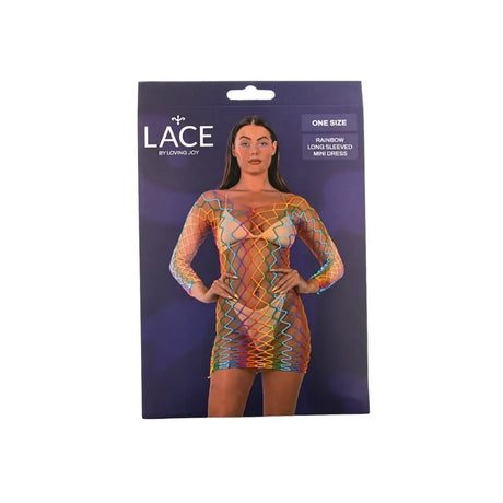Lace by Lj Rainbow Long Sleeved Mini Dress - Save 15% - Sale United Kingdom Stoke-on-trent