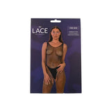 Lace by Lj Rhinestone Crotchless Bodystocking Black - Sexy Lingerie United Kingdom Stoke-on-trent