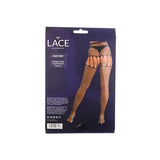 Lace by Lj Rhinestone Suspender Tights Black - Sexy Lingerie United Kingdom Stoke-on-trent