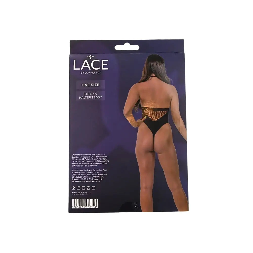Lace by Lj Strappy Halter Teddy Black - Save 25% - Sale United Kingdom Stoke-on-trent