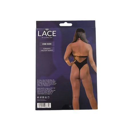 Lace by Lj Strappy Halter Teddy Black - Save 25% - Sale United Kingdom Stoke-on-trent