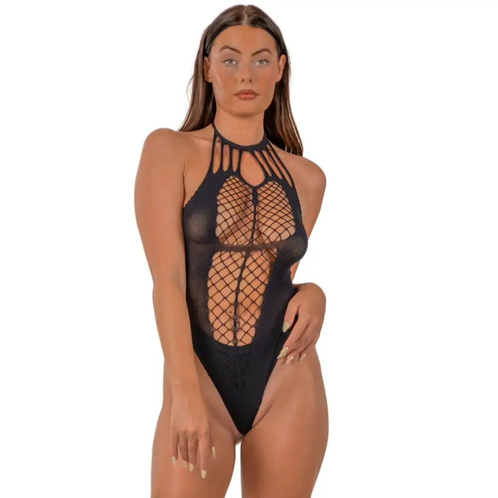Lace by Lj Strappy Halter Teddy Black - Save 25% - Sale United Kingdom Stoke-on-trent