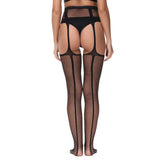 Lace by Lj Up Suspender Tights Black - Sexy Lingerie United Kingdom Stoke-on-trent