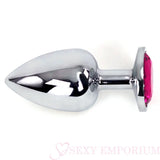 Large Jewelled Steel Butt Plug - Pink - Save 15% - Fast Shipping - Sale United Kingdom Stoke-on-trent
