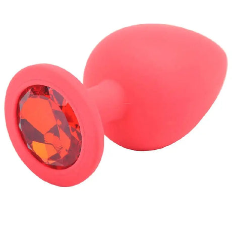 Large Red Jewelled Silicone Butt Plug - Save 25% - Fast Shipping - Sale United Kingdom Stoke-on-trent