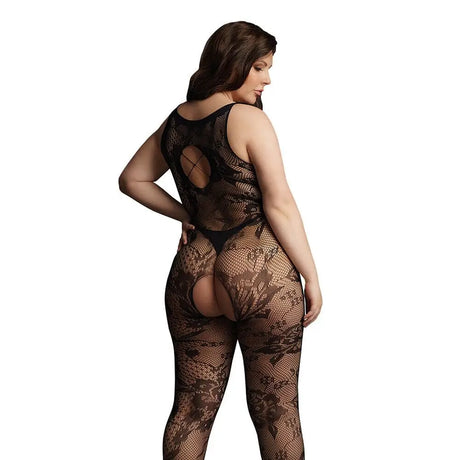 Le Desir Black Criss Cross Neck Bodystocking Uk 14 to 20 - Save 25% - Uk - Fast - Sale United Kingdom Stoke-on-trent
