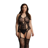 Le Desir Black Lace Suspender Bodystocking Uk 14 to 20 - Save 20% - Uk - Sale United Kingdom Stoke-on-trent