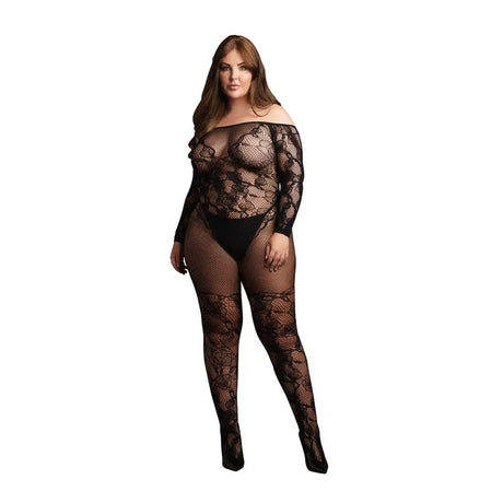 Le Desir Bodystocking with off Shoulder Long Sleeves - Save 25% - with off - Fast Shipping - Sale United Kingdom Stoke-on-trent