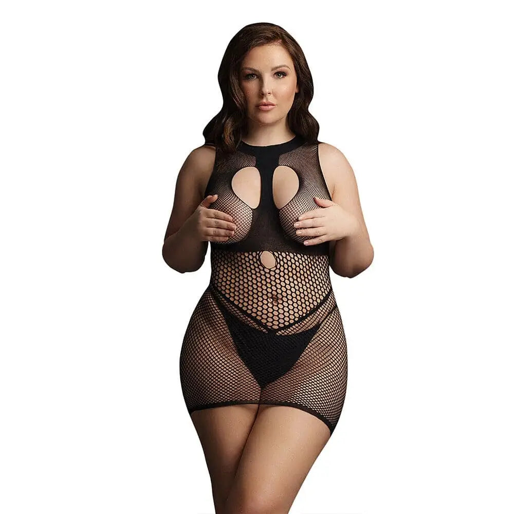 Le Desir Duo Net Open Cup Mini Dress Uk 14 to 20 - Save 30% - Uk - Fast Shipping - Sale United Kingdom Stoke-on-trent