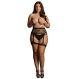 Le Desir Striped Fishnet Garterbelt Uk 14 to 20 - Save 25% - Sale