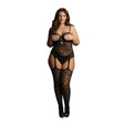 Le Desir Suspender Rhinestone Bodystocking Black Uk 14 to 20 - Save 30% - Uk - Fast - Sale United Kingdom Stoke-on-trent