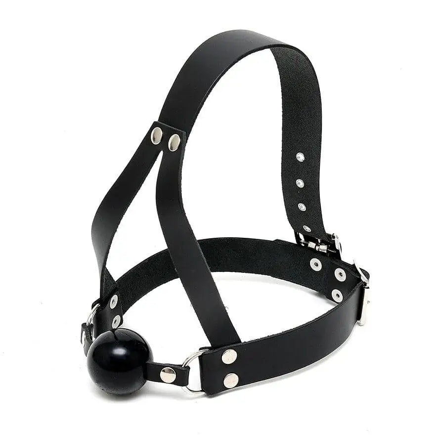 Leather Ball Gag and Head Harness - Save 30% - and - Fast Shipping - Sale United Kingdom Stoke-on-trent