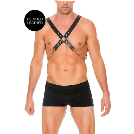 Leather Chain Harness one Size one Fast Shipping Bondage & Fetish United Kingdom Stoke on Trent