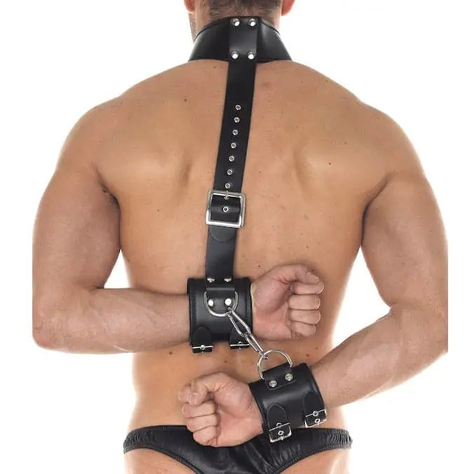 Leather Cuff and Neck Set - and - Fast Shipping - Sale United Kingdom Stoke-on-trent