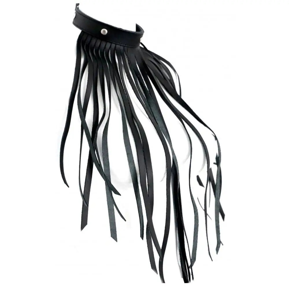 Leather Fringe Necklace Collar - Save 30% - Fast Shipping - Sale United Kingdom Stoke-on-trent