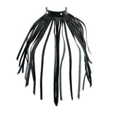 Leather Fringe Necklace Collar - Save 30% - Fast Shipping - Sale United Kingdom Stoke-on-trent