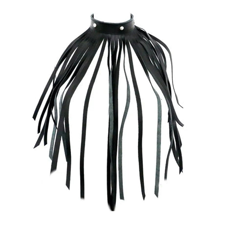 Leather Fringe Necklace Collar - Save 30% - Fast Shipping - Sale United Kingdom Stoke-on-trent