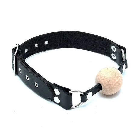 Leather Gag with Wooden Ball - Save 25% - with - Fast Shipping - Sale United Kingdom Stoke-on-trent