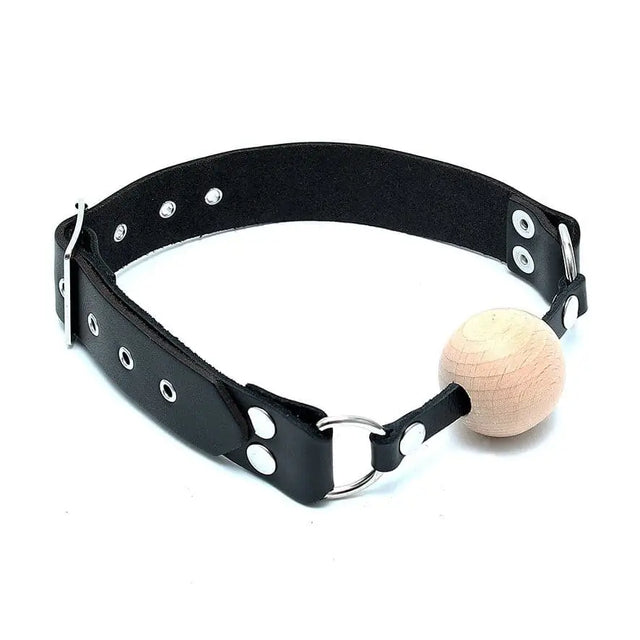Leather Gag with Wooden Ball - Save 25% - with - Fast Shipping - Sale United Kingdom Stoke-on-trent