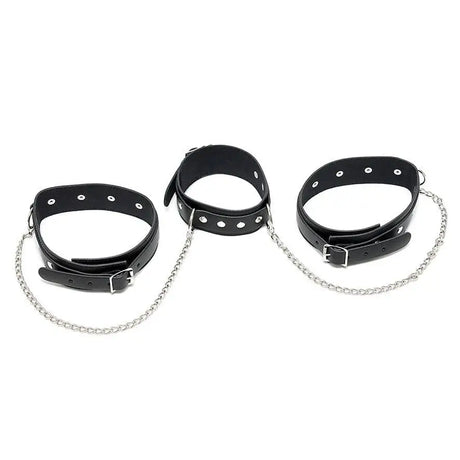 Leather Neck and Leg Chain Cuffs - Save 30% - and - Fast Shipping - Sale United Kingdom Stoke-on-trent