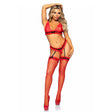 Leg Avenue Bra Panty and Stockings Set Red Uk 6 to 12 - Save 30% - Sale