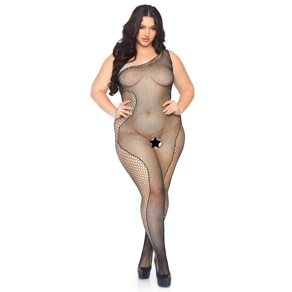 Leg Avenue Crystalized Bodystocking Plus Size Uk 18 to 22 - Save 25% - Uk - Fast - Sale United Kingdom Stoke-on-trent