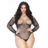 Leg Avenue Crystalized Long Sleeve Body Plus Size Uk 18 to 22 - Save 30% - Uk - Fast - Sale United Kingdom Stoke-on-trent