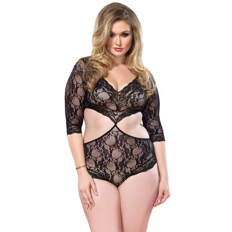 Leg Avenue Cut out Floral Lace Teddy Uk 16 to 18 - Save 30% - out Uk - Fast Shipping - Sale United Kingdom Stoke-on-trent