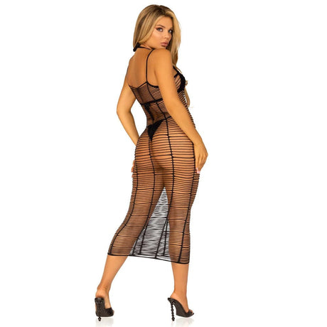 Leg Avenue Horizontal Net Maxi Dress UK 6 - 12