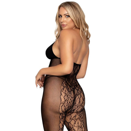 Leg Avenue Lace and Opaque Bodystocking Uk 6 to 12 - Save 30% - and Uk - Fast Shipping - Sale United Kingdom Stoke-on-trent