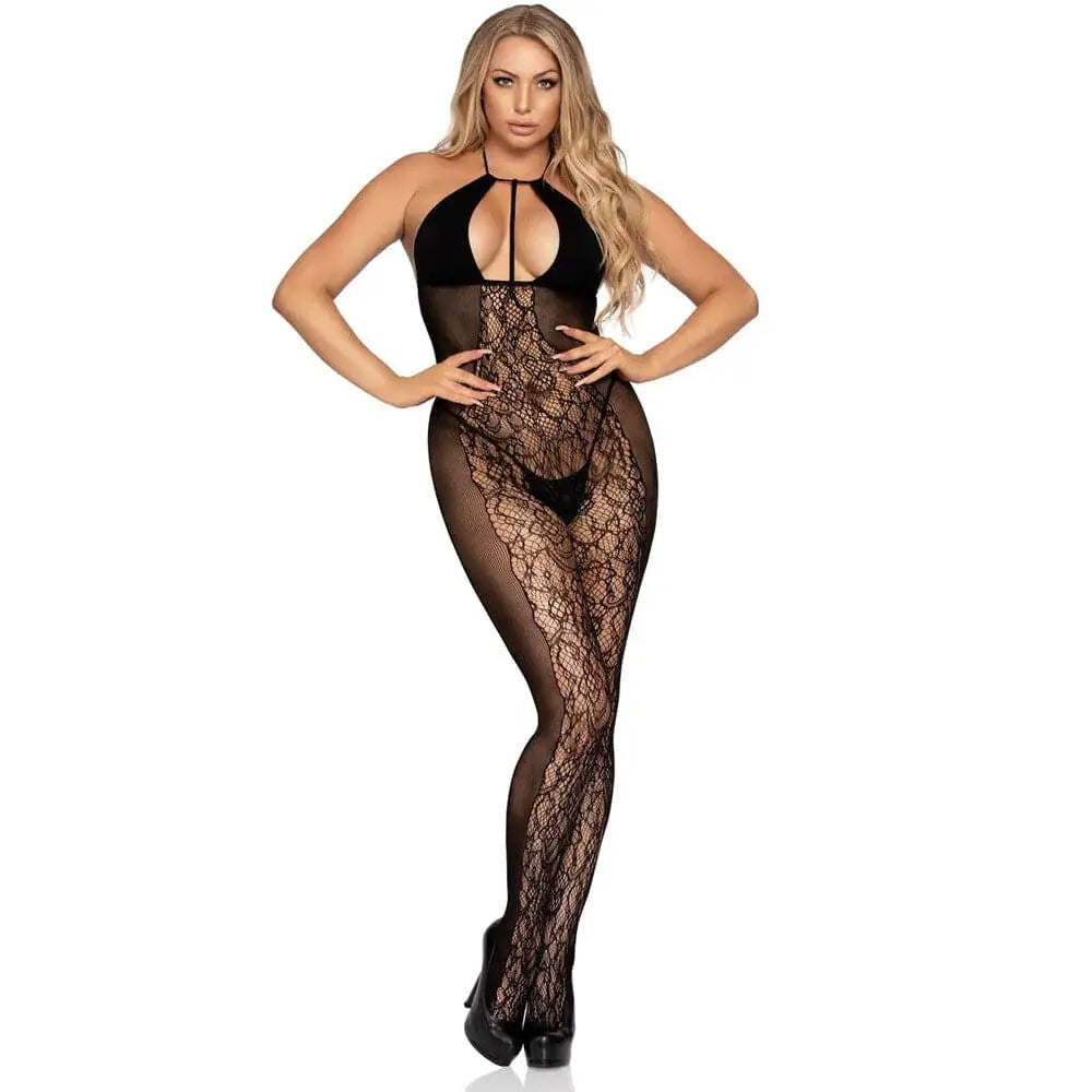 Leg Avenue Lace and Opaque Bodystocking Uk 6 to 12 - Save 30% - and Uk - Fast Shipping - Sale United Kingdom Stoke-on-trent