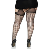 Leg Avenue Lace Oval Net Suspender Tights Plus Size Fast Shipping Sexy Stockings Hold Ups & United Kingdom Stoke on Trent