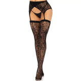 Leg Avenue Lace Stockings and Garterbelt Black - Save 25% - Fast Shipping - Sale United Kingdom Stoke-on-trent