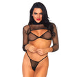 Leg Avenue Net Top Thong and Bra Uk 814 - Save 30% - and Uk - Fast Shipping - Sale United Kingdom Stoke-on-trent