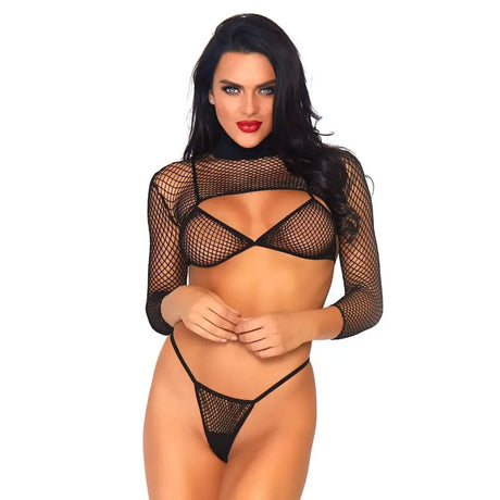 Leg Avenue Net Top Thong and Bra Uk 814 - Save 30% - and Uk - Fast Shipping - Sale United Kingdom Stoke-on-trent