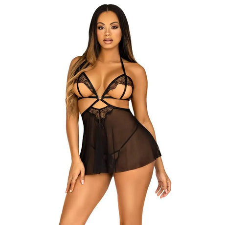 Leg Avenue Open Cup Babydoll and Panty - and - Fast Shipping - Sale United Kingdom Stoke-on-trent