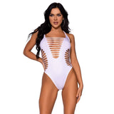 Leg Avenue Racer Back Thong Body White Uk 6 to 12 - Save 30% - Uk - Fast Shipping - Sale United Kingdom Stoke-on-trent