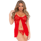 Leg Avenue Romantic Babydoll and Gstring Red Uk 6 to 12 - Save 25% - Gstring Uk - Fast - Sale United Kingdom Stoke-on-trent