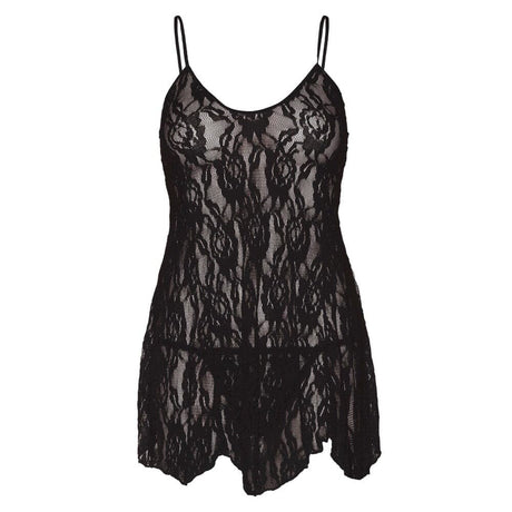 Leg Avenue Rose Lace Flair Chemise Black UK 14-18