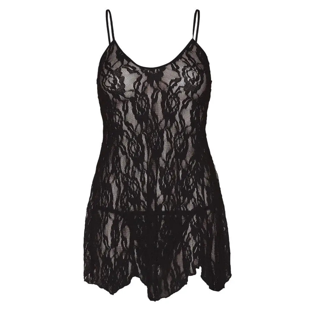 Leg Avenue Rose Lace Flair Chemise Black Uk 14 to 18 - Save 30% - Uk - Fast Shipping - Sale United Kingdom Stoke-on-trent