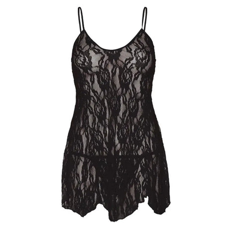 Leg Avenue Rose Lace Flair Chemise Black Uk 14 to 18 - Save 30% - Uk - Fast Shipping - Sale United Kingdom Stoke-on-trent