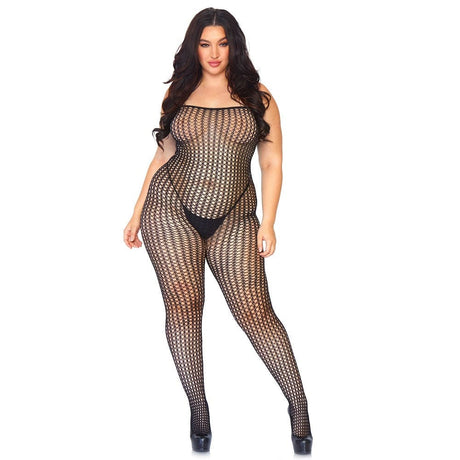 Leg Avenue Seamless Crochet Bodystocking Plus Size - Save 20% - Sale