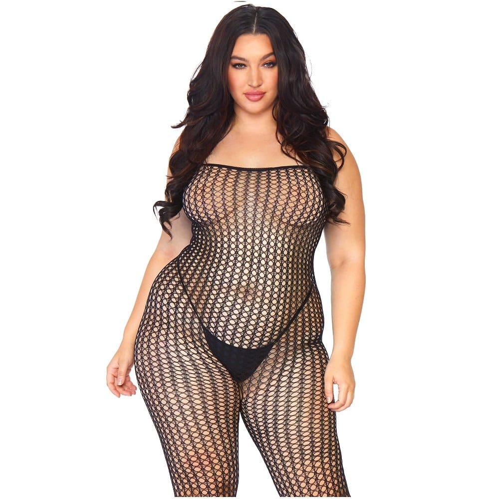 Leg Avenue Seamless Crochet Bodystocking Plus Size - Save 20% - Sale